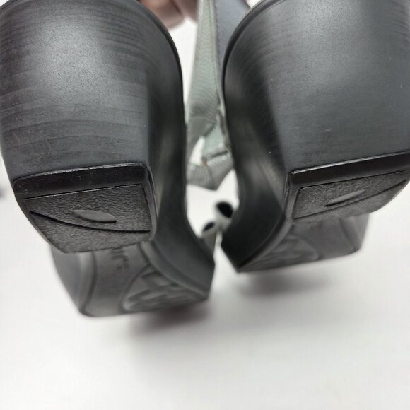 Naot Sandals Strappy Size 10 EU 41 Pale Green Leather Rhinestone Wedge Comfort - Picture 8 of 9